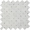 Msi Carrara White Basketweave SAMPLE Polished Marble Mesh-Mounted Mosaic Tile ZOR-MD-0439-SAM - alternate 1